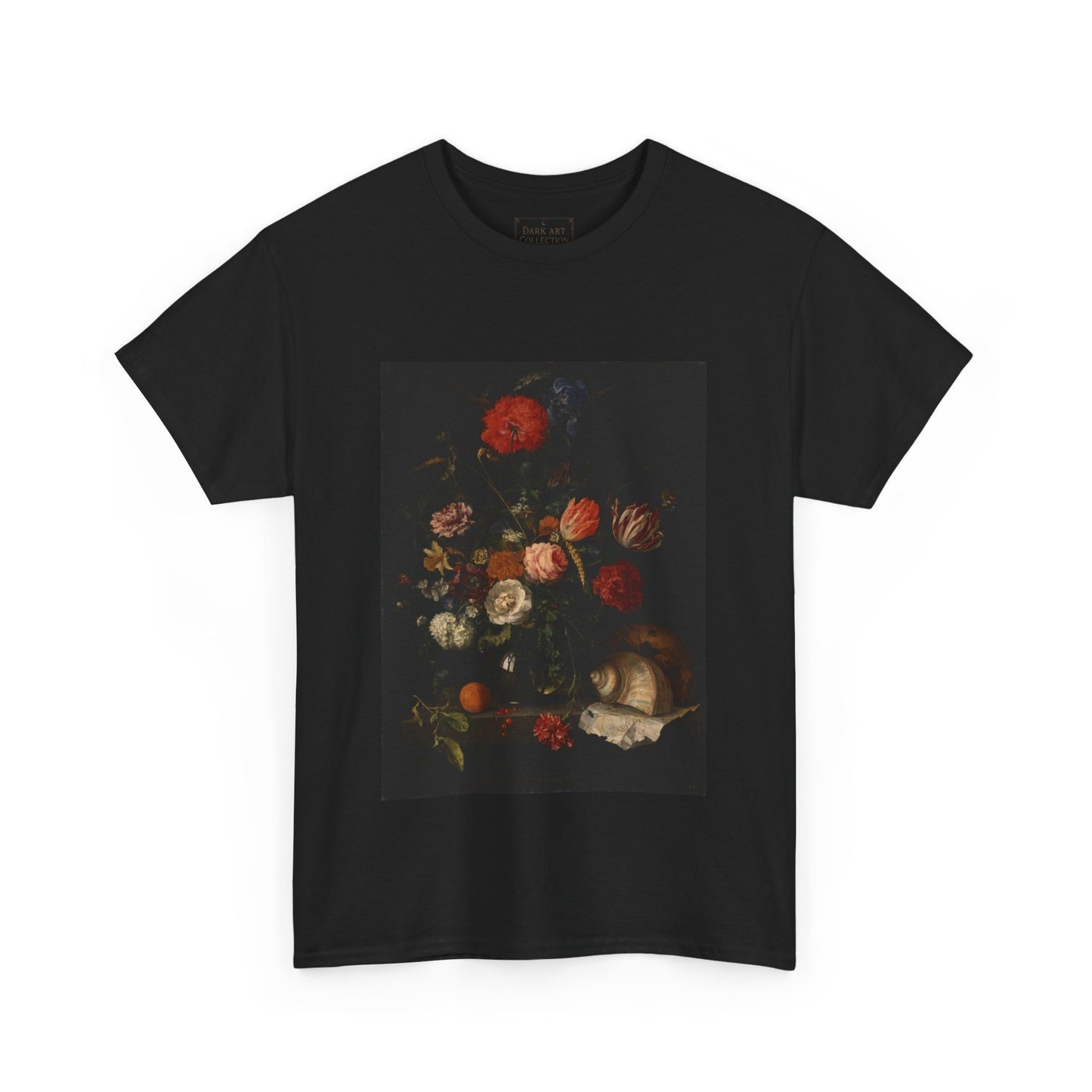 Skull and Flowers Unisex Heavy Cotton Tee