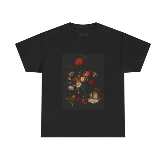 Skull and Flowers Unisex Heavy Cotton Tee